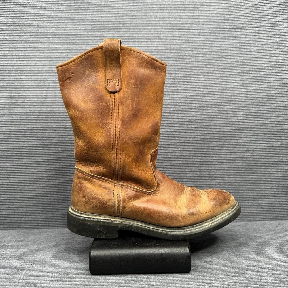 Red Wing SuperSole Pecos Work Boots Mens 7.5 D Brown Leather Made in USA 1105